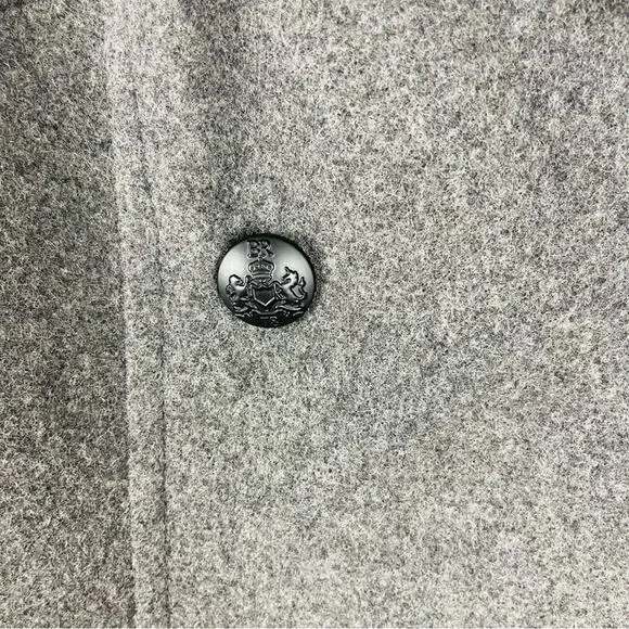 Banana Republic grey wool button preppy classic pea coat jacket medium - Picture 5 of 7
